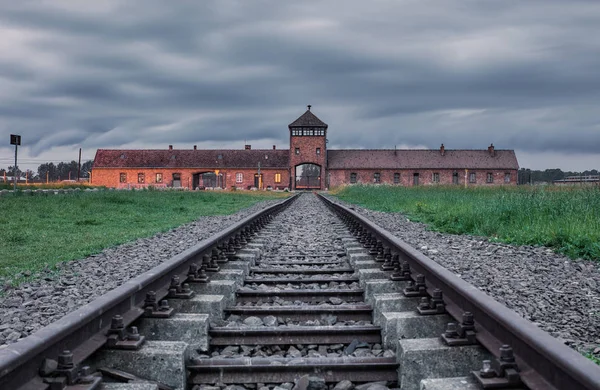 Concentratiekamp van Birkenau. Auschwitz. Polen. Stockafbeelding