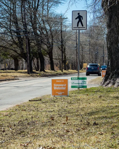 Señales Electorales Simone Webster Ndp Pei Ole Hammarlund Green Pei —  Fotos de Stock