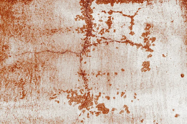 Texture Del Vecchio Muro Edificio Dipinto Rosso Con Crepe Macchie — Foto Stock