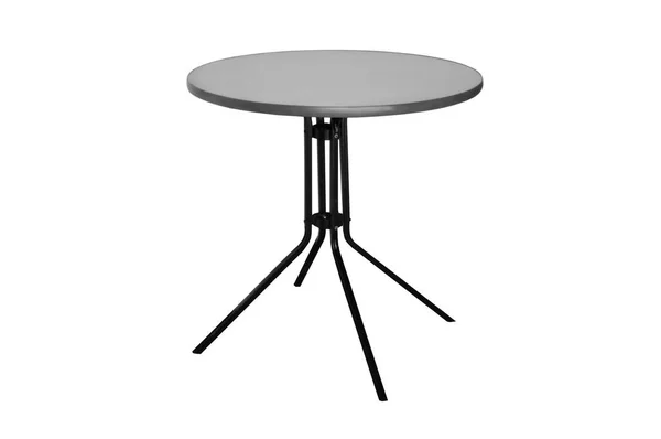 Beyaz izole arkaplan üzerinde gri tablo ile siyah metal tablo