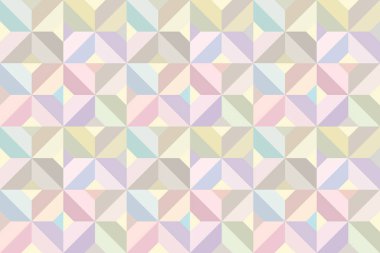 Vektör geometrik Dikişsiz desen. Çok renkli pastel duvar kağıdı. Soyut Tasarım.