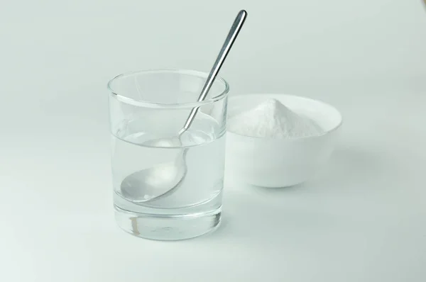 Baking Soda Glass Water — Stock Photo, Image