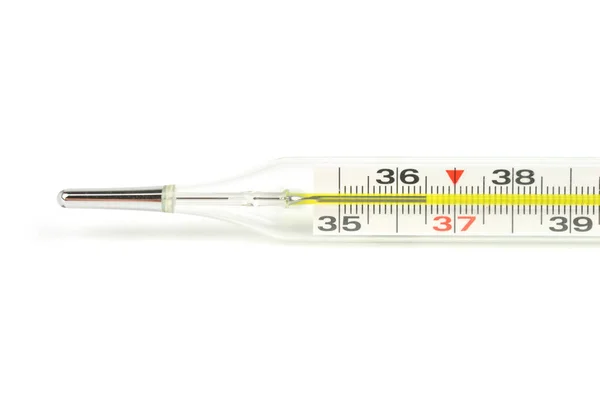 Thermometer geïsoleerd op witte achtergrond. — Stockfoto