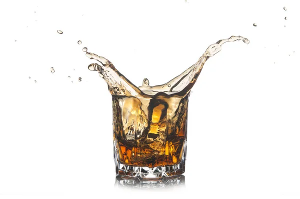 Whiskey splash. — Stock Photo, Image