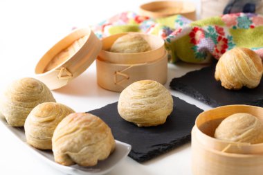 Oryantal gıda kavramı ev yapımı organik Huaiyang Spiral Çin f