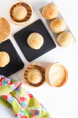 Oryantal gıda kavramı ev yapımı organik Huaiyang Spiral Çin f