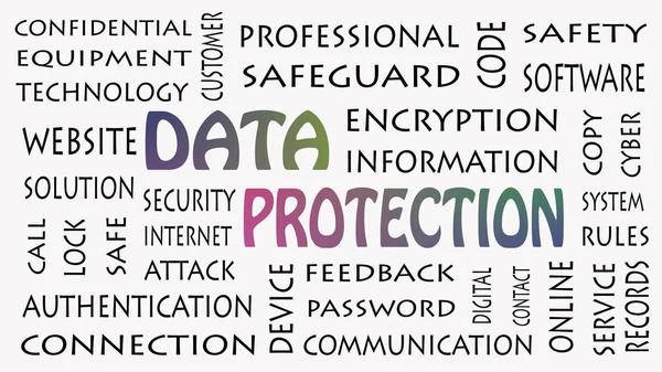 Data Protection Security Privacy Concept Background White — Stock Photo, Image