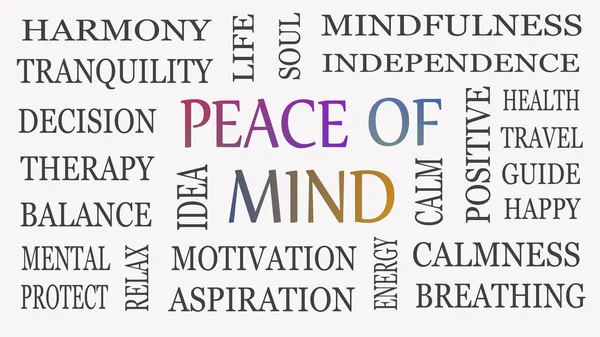 Paz Mental Concepto Motivacional Inspirador Fondo Blanco — Foto de Stock