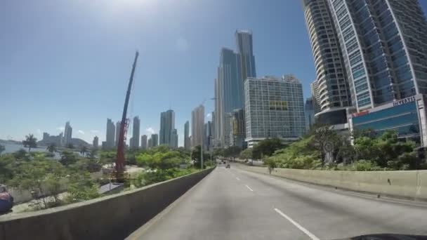 Miasto Panama Panama Paź Zobacz Piękną Panoramę Panama City Obszaru — Wideo stockowe