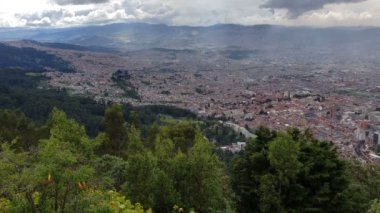 Bogota şehrinin havadan görünümü, Kolombiya