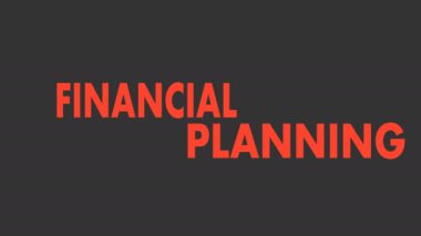 Finansal planlama, beyaz arka planda kelime bulutu konsepti. Görüntü