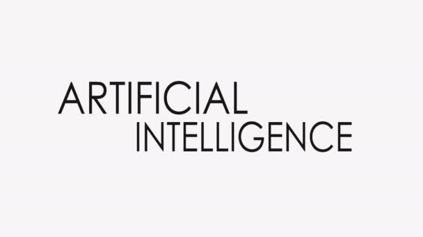 Inteligência Artificial Conceito Nuvem Palavra — Vídeo de Stock