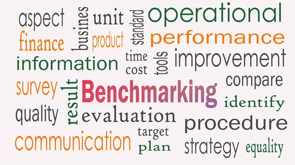 Benchmarking Concept Word Cloud Background — Stock Photo, Image