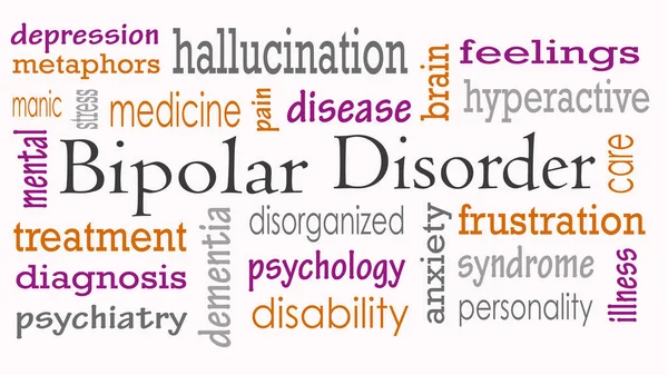 Bipolar Disorder Word Cloud Concept Illustration — Stock Photo, Image