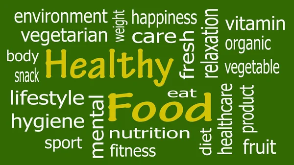 Healthy Food Word Cloud Health Concept — Stock Photo, Image