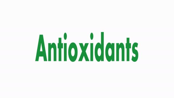 Concepto Nube Palabras Antioxidantes Ilustración — Vídeo de stock