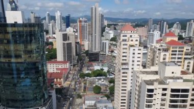 Panama ülkede yaz aylarında Panama City Havadan Görünümü