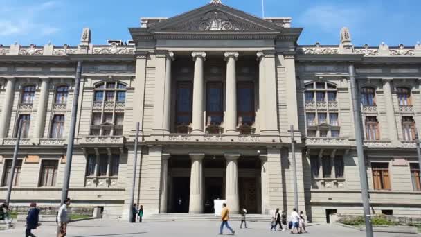 智利圣地亚哥 10月9日 智利最高法院是智利的最高法院 它还管理国内的下级法院 位于智利首都圣地亚哥 2019年10月9日 — 图库视频影像