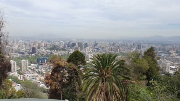 Vista Aérea Ciudad Santiago Chile País Chile Verano Capital Ciudad — Vídeo de stock