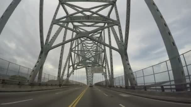 Città Panama Panama Giugno 2020 Pov Traffico Stradale Sul Ponte — Video Stock