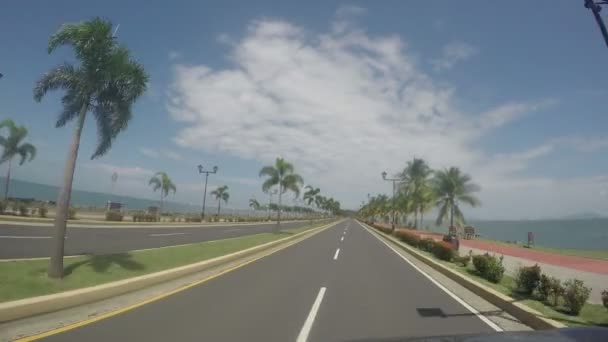 Pov Jalanan Kosong Panama City Panama Kota Karantina Jalan Jalan — Stok Video