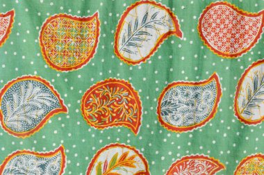 Endonezya batik kumaş detaylı desenleri