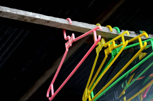 Row Empty Hangers — Stock Photo, Image