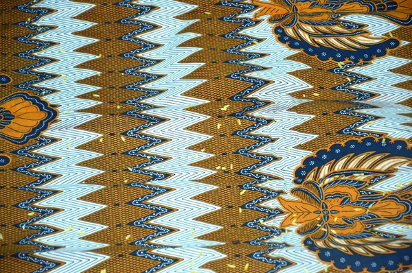 Padrões Detalhados Pano Batik Indonésia — Fotografia de Stock