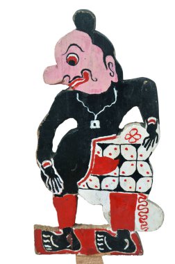 Petruk, wayang geleneksel kukla oyuncak rakam Endonezya