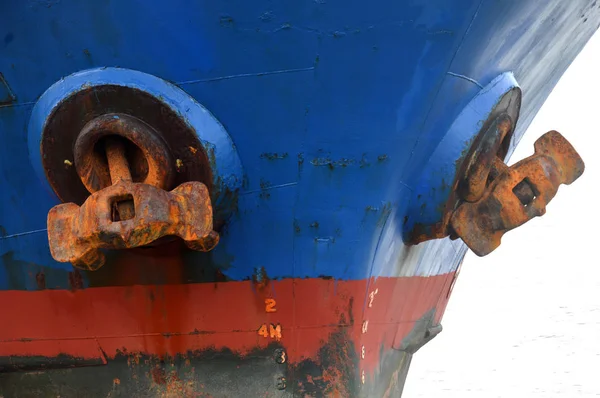 Rostande Ankare Järn Fartyg — Stockfoto