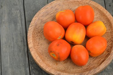 Domates meyve ahşap tablo