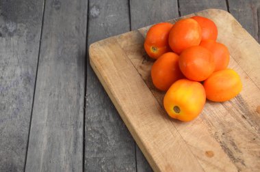 Domates meyve ahşap tablo