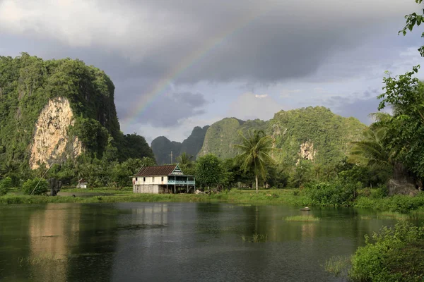 Aldeia panaroma em Sulawesi do Sul — Fotografia de Stock