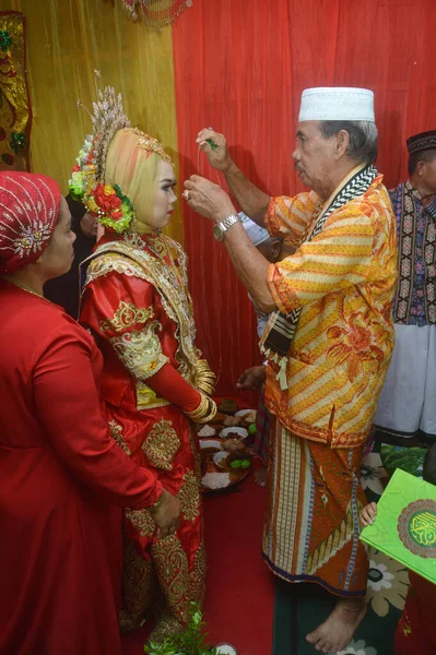 Tarakan Indonésie Avril 2018 Mappacci Cérémonie Mariage Traditionnelle Indonésien Bugisnese — Photo
