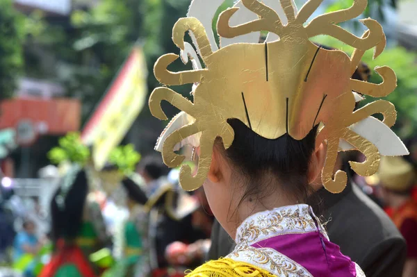 Tarakan Indonésia Julho 2018 Ornamento Detalhado Sobre Vestuário Tradicional Indonésio — Fotografia de Stock