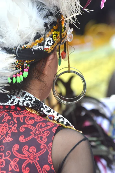 Tarakan Indonezya Temmuz 2018 Endonezya Geleneksel Giysileri Üzerine Ayrıntılı Süs — Stok fotoğraf