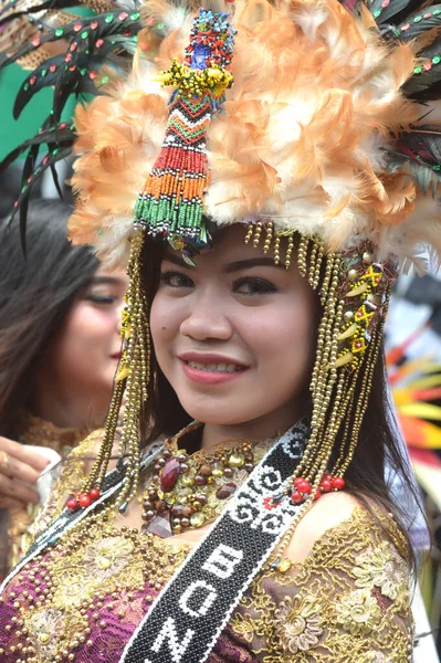 Tarakan Indonesia July 2018 Portrait Beautiful Indonesian Dancers Traditional Dress — Stock Photo, Image