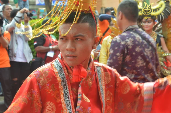 Tarakan Indonesia Julio 2018 Retrato Jóvenes Con Ropa Tradicional China — Foto de Stock