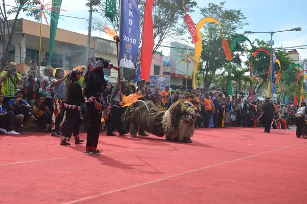 Tarakan Indonésia Julho 2018 Atração Das Artes Marciais Silat Diante — Fotografia de Stock