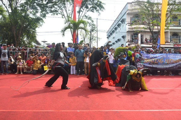 Tarakan Indonesien Juli 2018 Silat Martial Arts Attraktion Vor Dem — Stockfoto