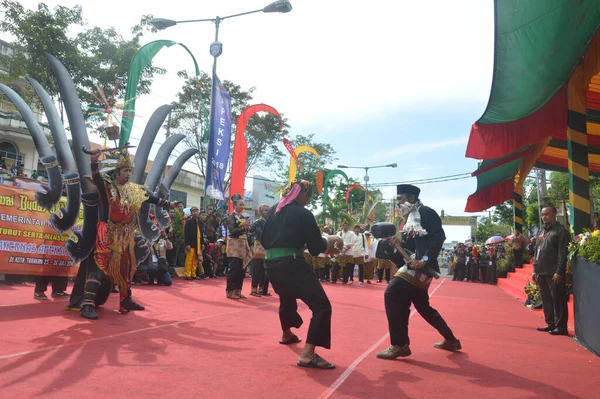 Tarakan Indonesia Julio 2018 Atracción Artes Marciales Silat Frente Podio —  Fotos de Stock
