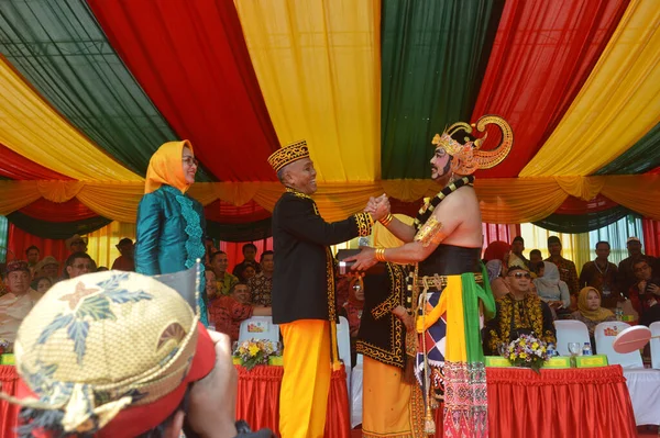 Tarakan Indonésia Julho 2018 Participantes Desfile Apeksi Apresentaram Presente Prefeito — Fotografia de Stock