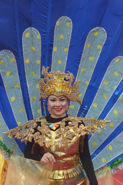 Tarakan Indonesia July 2018 Portrait Beautiful Indonesian Woman Smiling Wearing — Stock Photo, Image