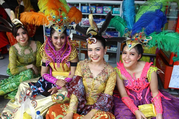 Tarakan Indonézie Července 2018 Portrét Krásných Indonéských Žen Které Usmívají — Stock fotografie