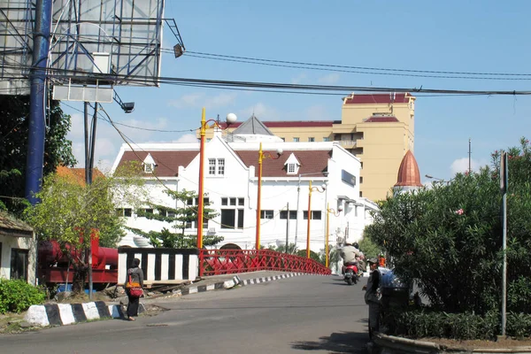 Jembatan Merah Red Bridge Surabaya Bridge Which Became Icon Battle — Stock Photo, Image