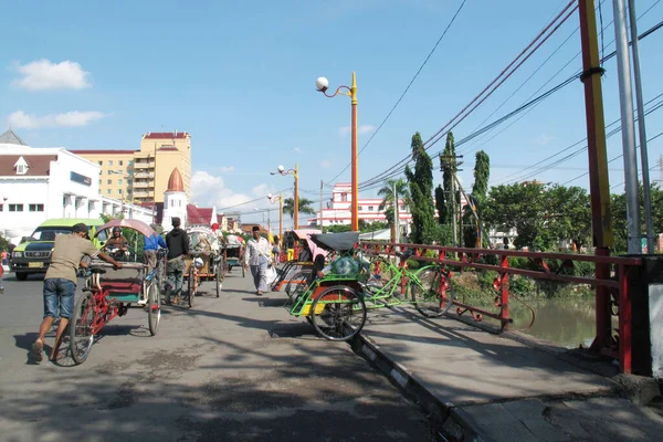 Jembatan Merah Lub Czerwony Most Surabaya Most Który Stał Się — Zdjęcie stockowe