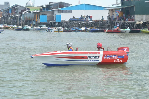 Tarakan Indonesia Dicembre 2019 Gara Motoscafo Nelle Acque Marine Tarakan — Foto Stock