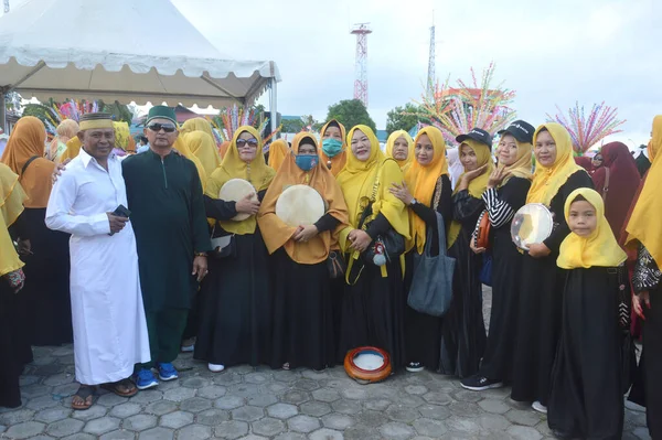 Tarakan Indonesia Wrzesień 2019 Islamski Marsz Noworoczny Poprzedziły Islamskie Grupy — Zdjęcie stockowe