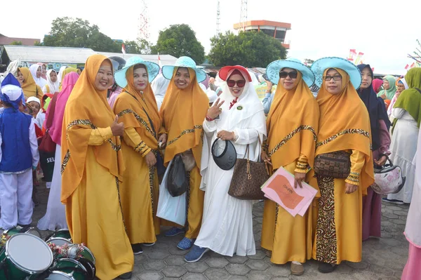 Tarakan Indonesia Wrzesień 2019 Islamski Marsz Noworoczny Poprzedziły Islamskie Grupy — Zdjęcie stockowe