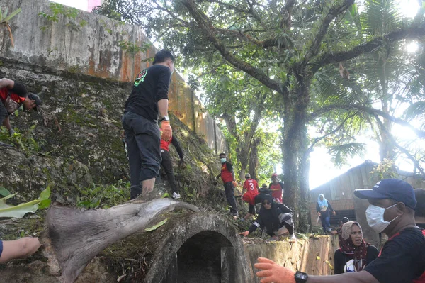 Tarakan Indonesie Října 2019 Sanační Smyčka Bunkr Ochranu Proti Bombám — Stock fotografie